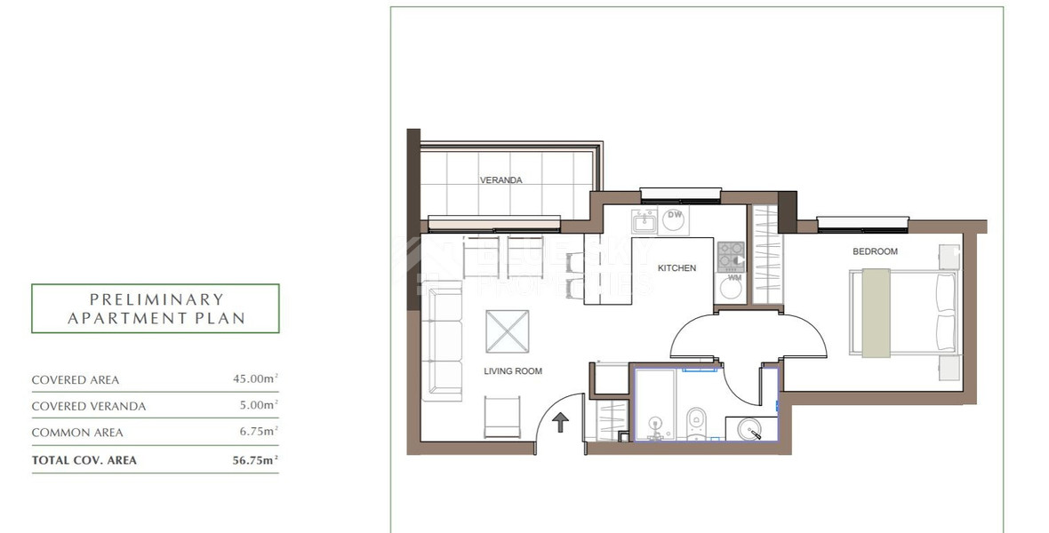 Luxury Apartment for Sale in Trachoni, Limassol | One-Bedroom, Pools & Green Views