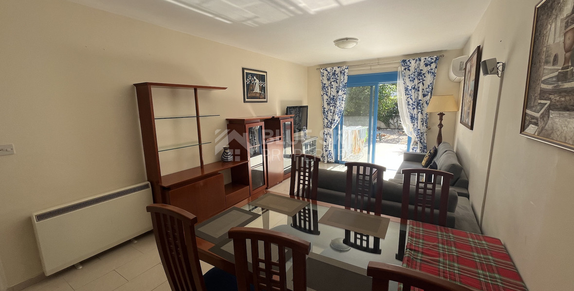 For rent Bright Two Bedroom  Apartment with Garden and Pool in Germasogeia Tourist Area