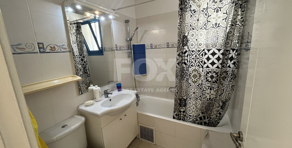 For rent Bright Two Bedroom  Apartment with Garden and Pool in Germasogeia Tourist Area