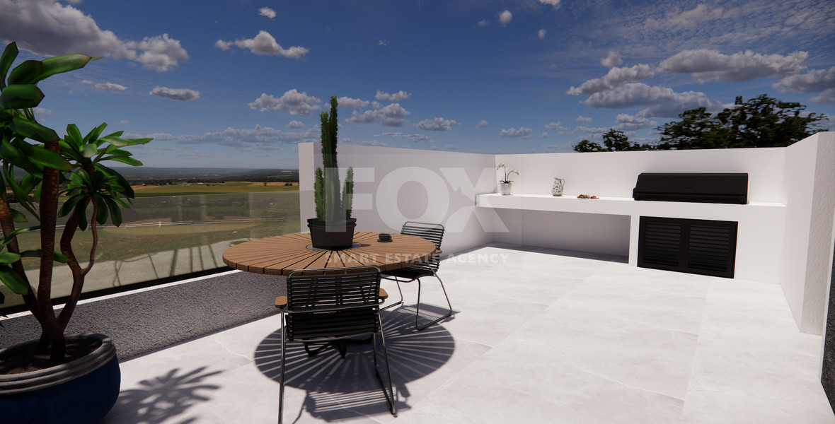 Spacious Two bedroom Penthouse with roof garden for sale in Kolossi