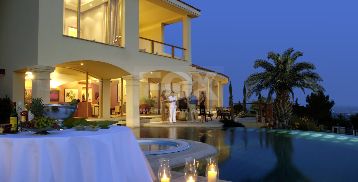 Exclusive Luxury Villa in Kamares, Tala with Helipad, Tennis Court & Infinity Pool