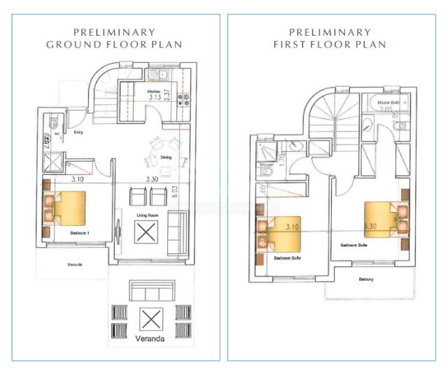 Two , three-Bedroom Luxury Villas for Sale in Tala, Paphos – Sea View
