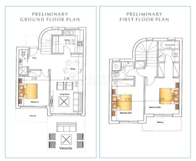 Two , three-Bedroom Luxury Villas for Sale in Tala, Paphos – Sea View