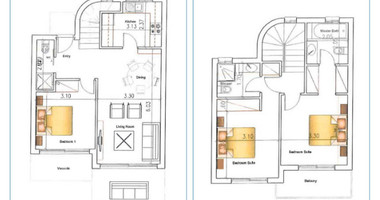 Two , three-Bedroom Luxury Villas for Sale in Tala, Paphos – Sea View