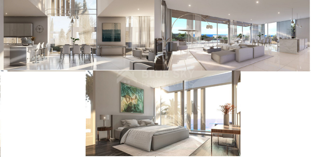Luxury five bedroom , Mediterranean villas with breathtaking sea views, private swimming pool, landscaped garden in Peyia