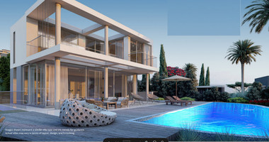 Luxury five bedroom , Mediterranean villas with breathtaking sea views, private swimming pool, landscaped garden in Peyia