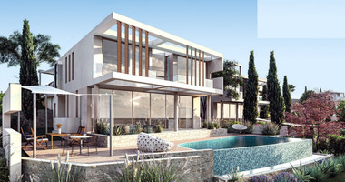 Luxury five bedroom , Mediterranean villas with breathtaking sea views, private swimming pool, landscaped garden in Peyia