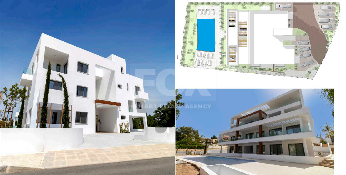 Luxury two Bedroom Apartments Near Coastal Paphos with Pool & Garden for sale