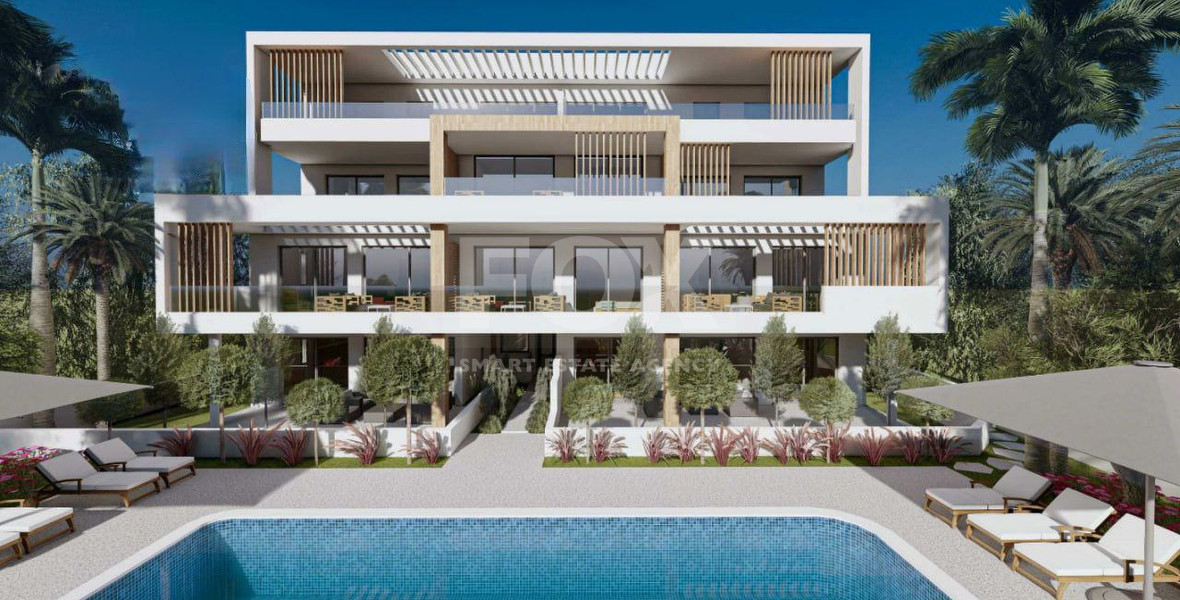 Luxury two Bedroom Apartments Near Coastal Paphos with Pool & Garden for sale