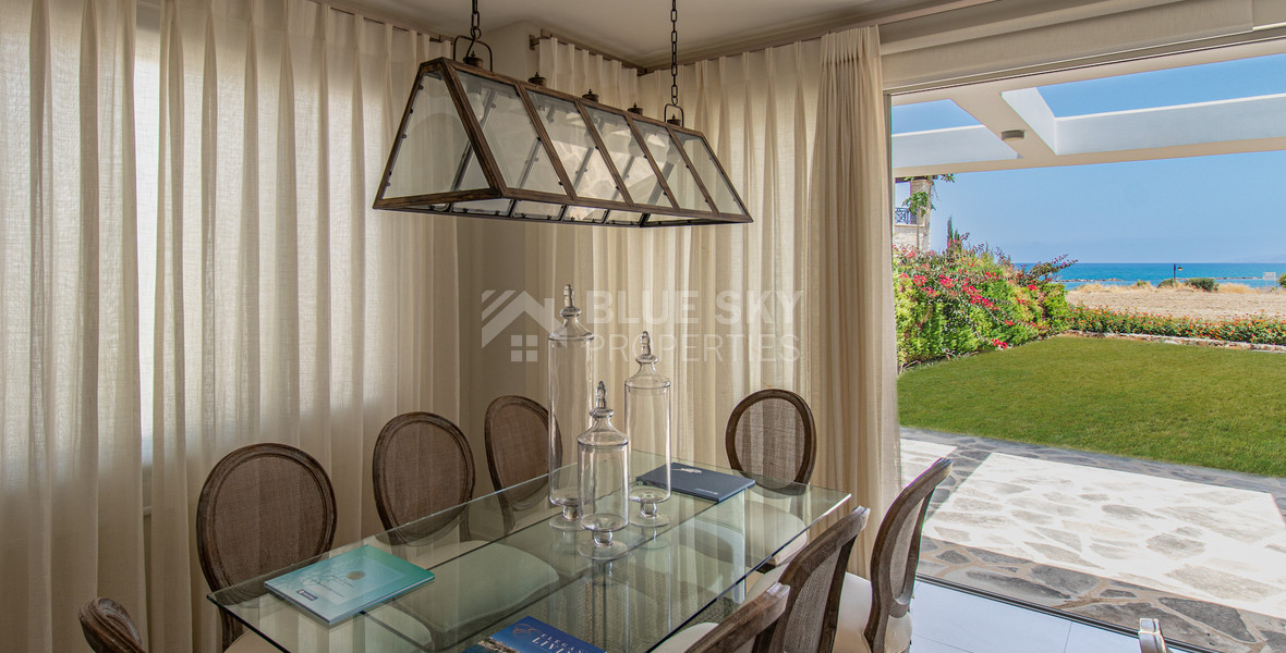 Luxury Beachfront  three bedroom Villa for Sale in Latchi | Seafront Property with Pool & Panoramic Views
