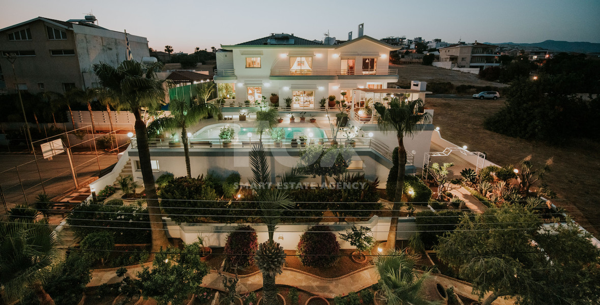 Elegant 7-Bedroom Villa with Pool, Gym & Panoramic Views For Sale in Agia Filaxi