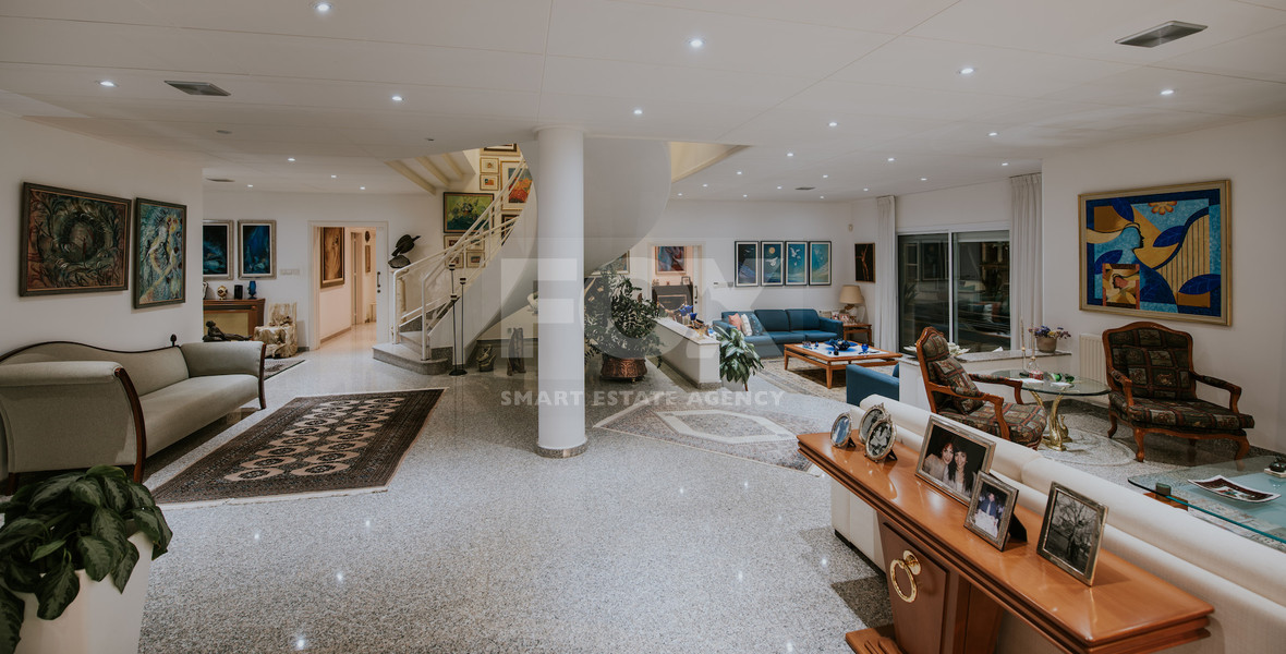 Elegant 7-Bedroom Villa with Pool, Gym & Panoramic Views For Sale in Agia Filaxi