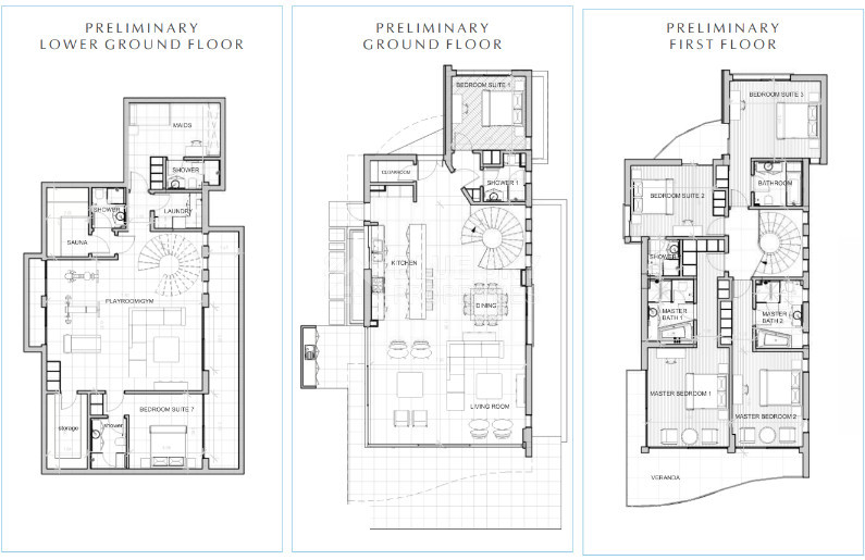 Exclusive Luxury seven bedroom Villas with Sea Views and Private Pools