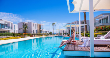 Luxury four bedroom beachfront Villa with Private Pool in Coral Bay , Peyia for sale.