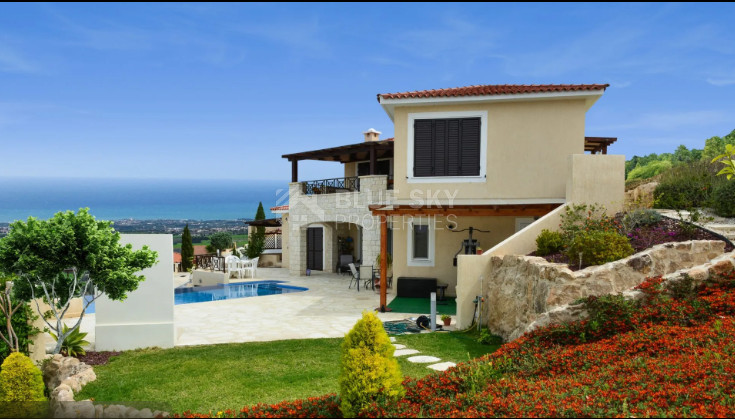 Three bedroom contemporary Hillside Villas in Tala, Paphos with Sea Views