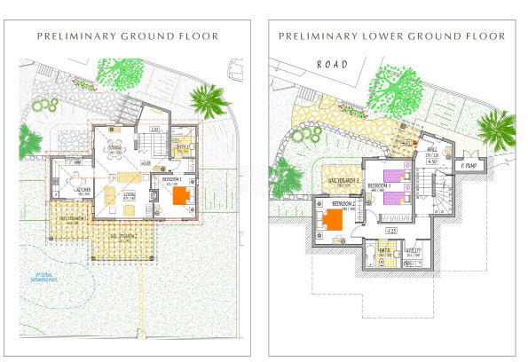 Three bedroom contemporary Hillside Villas in Tala, Paphos with Sea Views