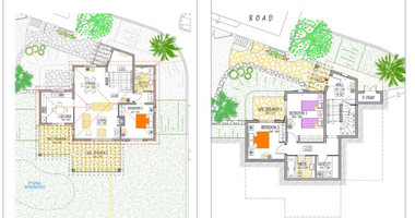 Three bedroom contemporary Hillside Villas in Tala, Paphos with Sea Views