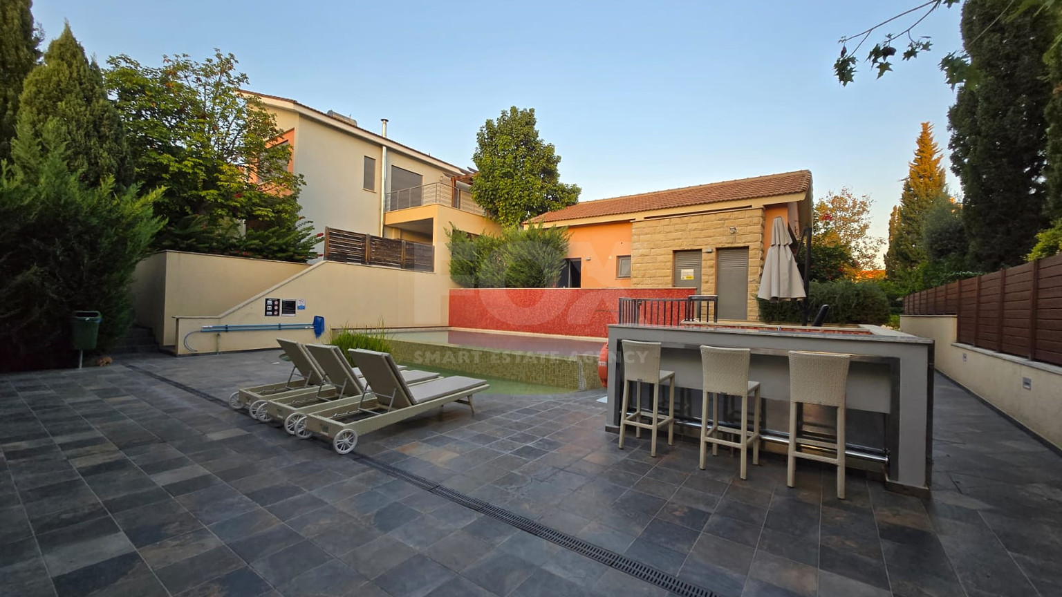 For Rent Luxury Three Bedroom Villa in Gated Seafront Complex — Pareklissia Tourist Area, Limassol