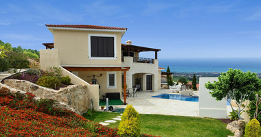 Modern three Bedroom Hillside Villa for Sale in Tala, Paphos – Sea Views & Private Pool