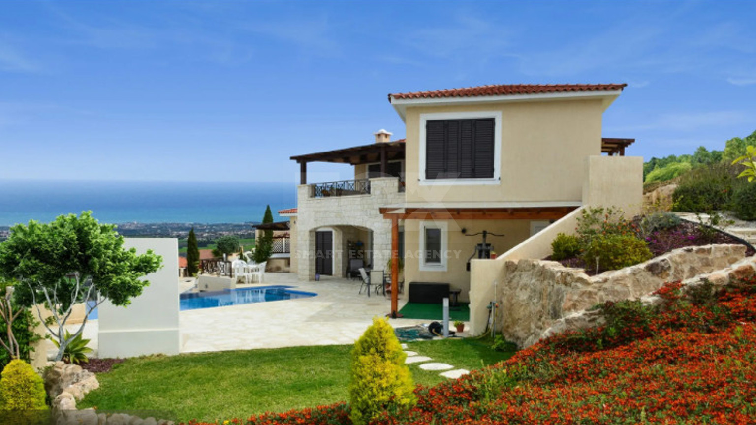 Modern three Bedroom Hillside Villa for Sale in Tala, Paphos – Sea Views & Private Pool
