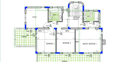 Luxury three bedrooms plus study room Hillside Villas with Panoramic Sea Views in Paphos, Cyprus