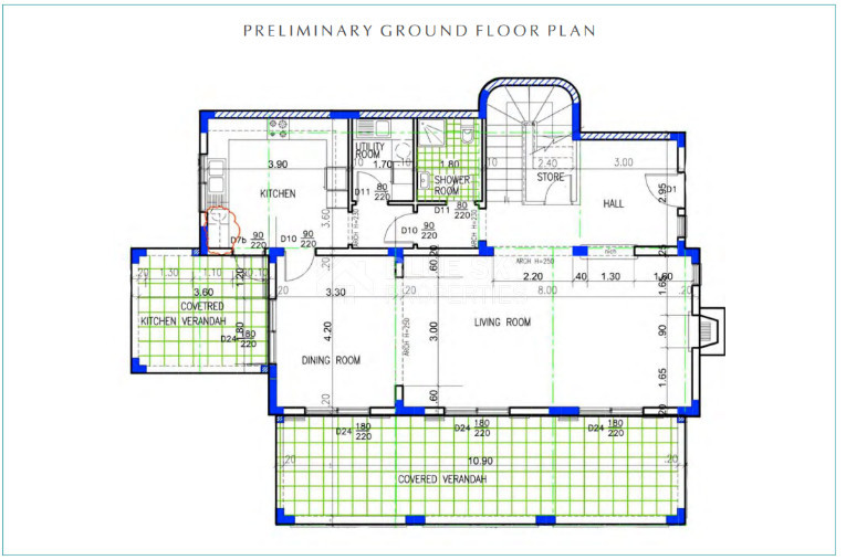 Luxury three bedrooms plus study room Hillside Villas with Panoramic Sea Views in Paphos, Cyprus