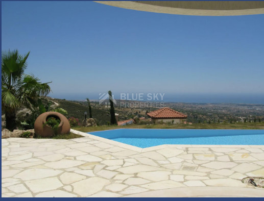 Luxury  three Bedroom Detached Villa in Tsada with Sea & Countryside Views