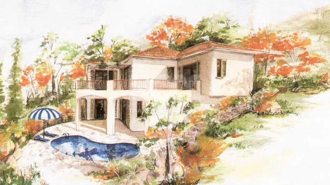 Luxury  three Bedroom Detached Villa in Tsada with Sea & Countryside Views