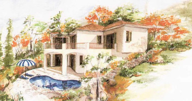 Luxury  three Bedroom Detached Villa in Tsada with Sea & Countryside Views