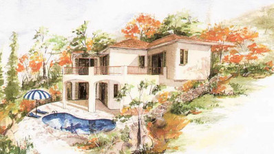 Luxury  three Bedroom Detached Villa in Tsada with Sea & Countryside Views