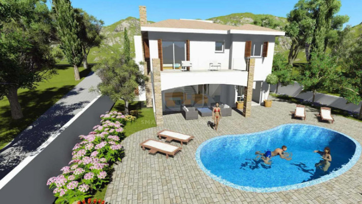 Spacious four  Bedroom Villa in Peaceful Tsada Village for sale