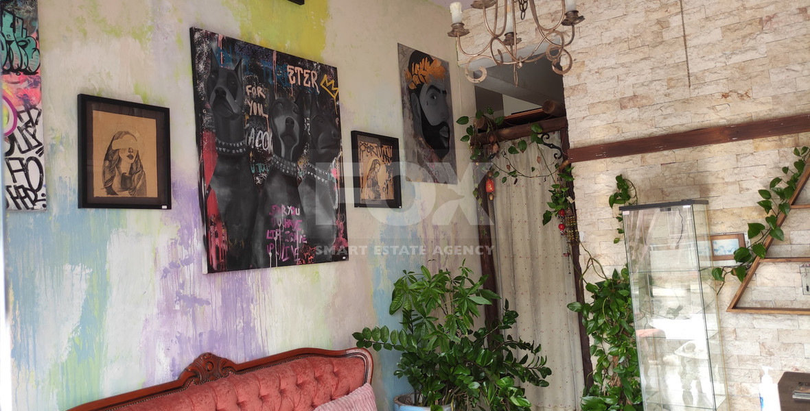 Partially Furnished Artistic Shop in Geroskipou Center, for rent