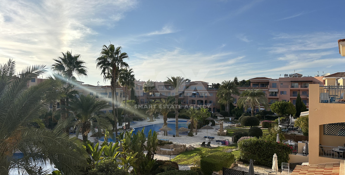 Corner Three Bedroom Apartment with Pool Views in Kato Paphos for sale