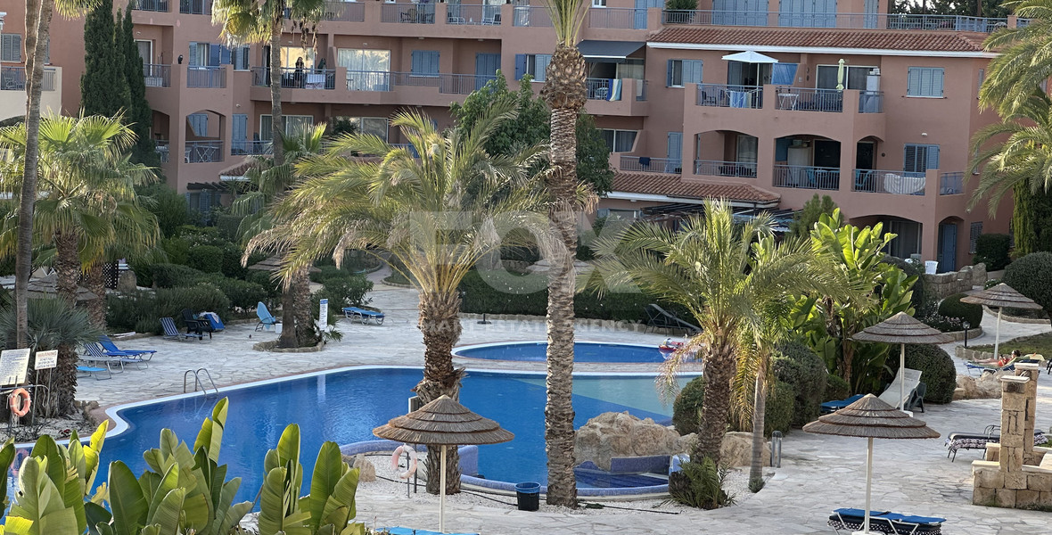 Corner Three Bedroom Apartment with Pool Views in Kato Paphos for sale