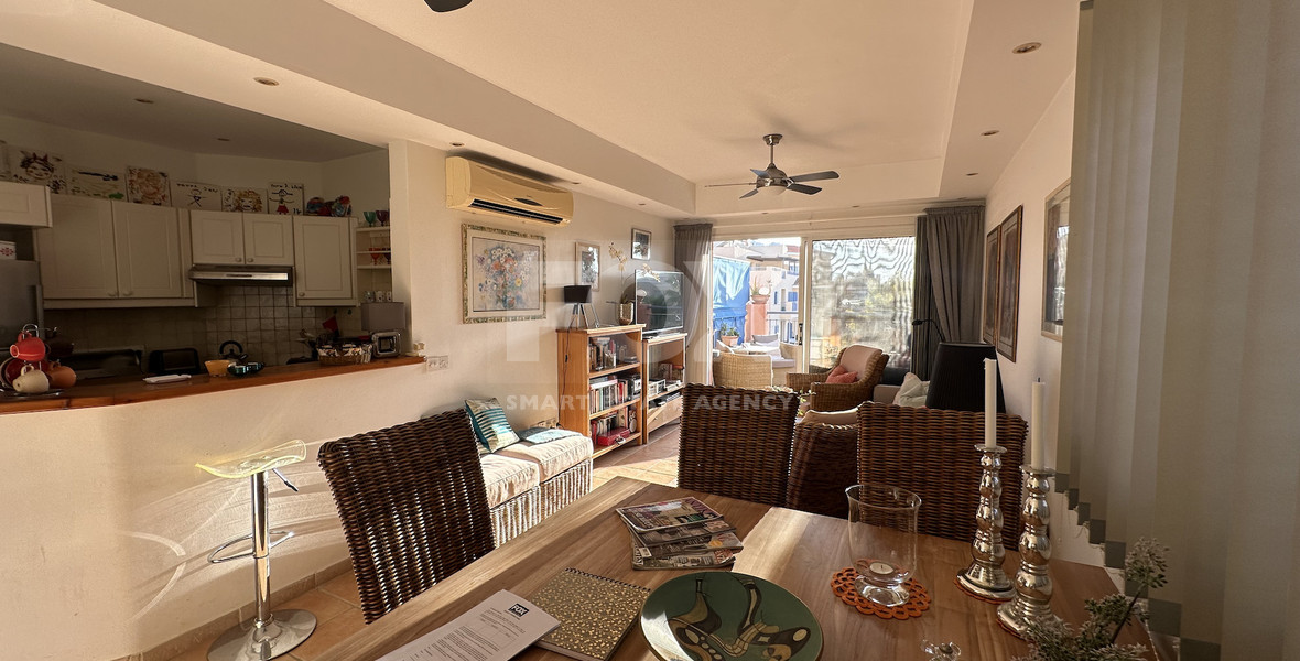 Corner Three Bedroom Apartment with Pool Views in Kato Paphos for sale