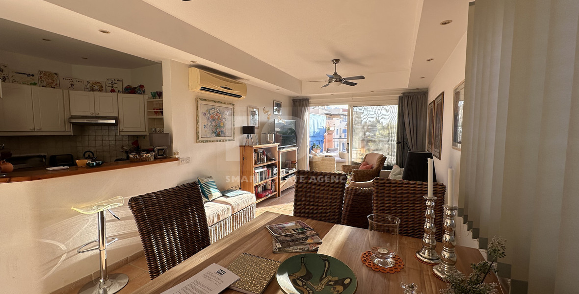 Corner Three Bedroom Apartment with Pool Views in Kato Paphos for sale