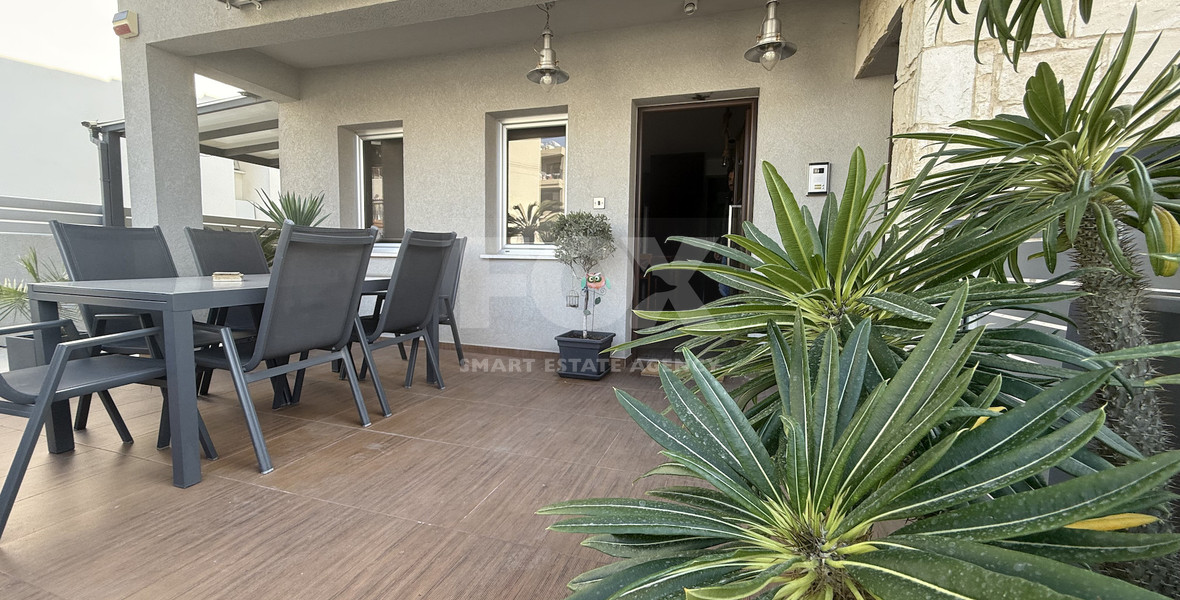 FOR RENT FURNISHED THREE BEDROOM GROUND FLOOR APARTMENT IN THE SOUGHT AFTER LOCATION OF MESA GEITONIA/PANTHEA