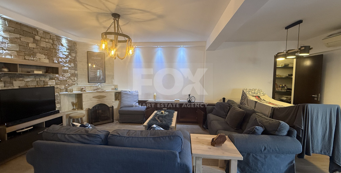 FOR RENT FURNISHED THREE BEDROOM GROUND FLOOR APARTMENT IN THE SOUGHT AFTER LOCATION OF MESA GEITONIA/PANTHEA