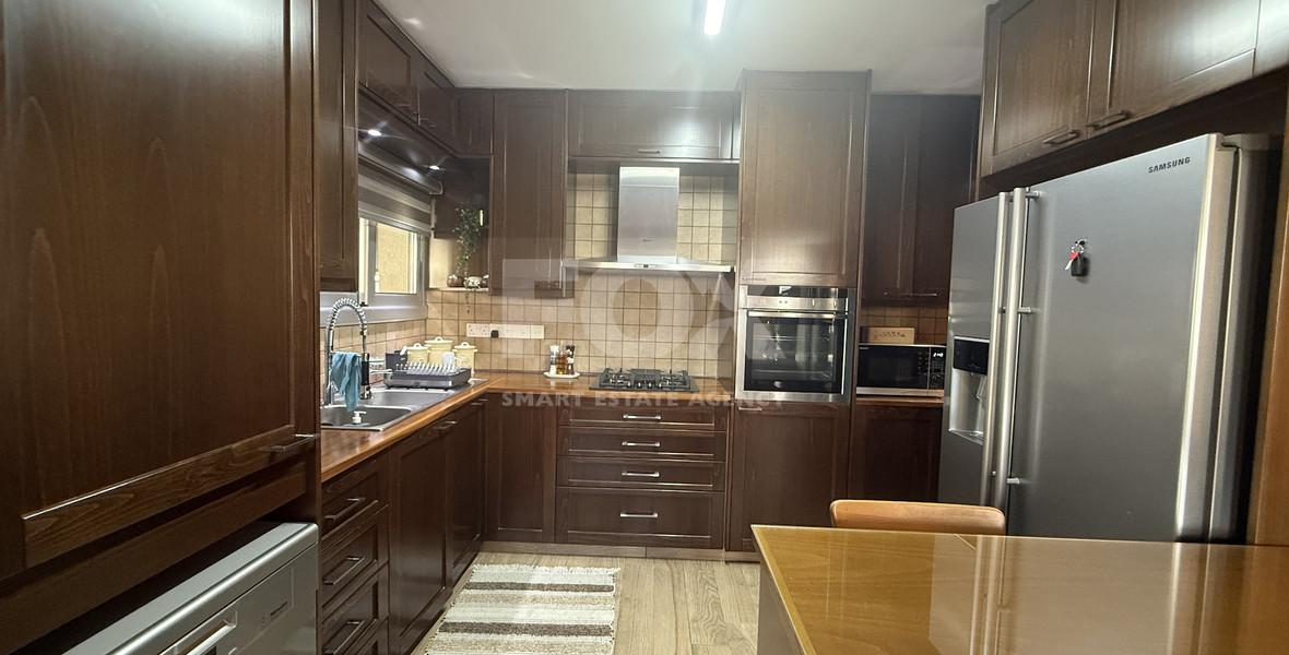 FOR RENT FURNISHED THREE BEDROOM GROUND FLOOR APARTMENT IN THE SOUGHT AFTER LOCATION OF MESA GEITONIA/PANTHEA