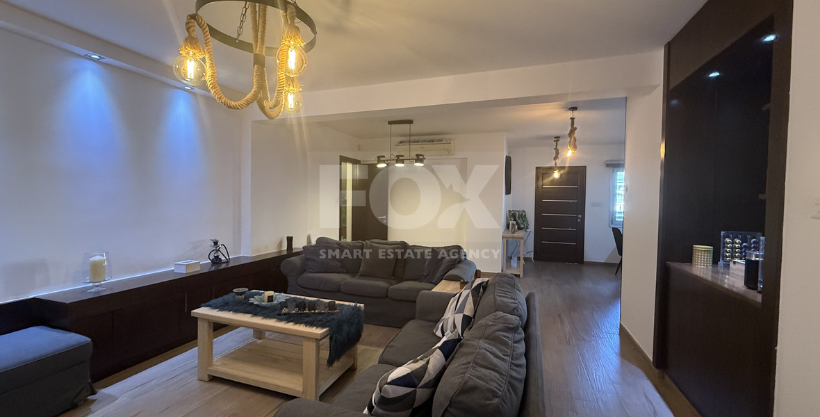 FOR RENT FURNISHED THREE BEDROOM GROUND FLOOR APARTMENT IN THE SOUGHT AFTER LOCATION OF MESA GEITONIA/PANTHEA