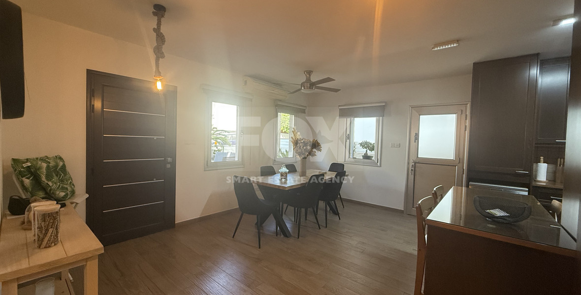 FOR RENT FURNISHED THREE BEDROOM GROUND FLOOR APARTMENT IN THE SOUGHT AFTER LOCATION OF MESA GEITONIA/PANTHEA