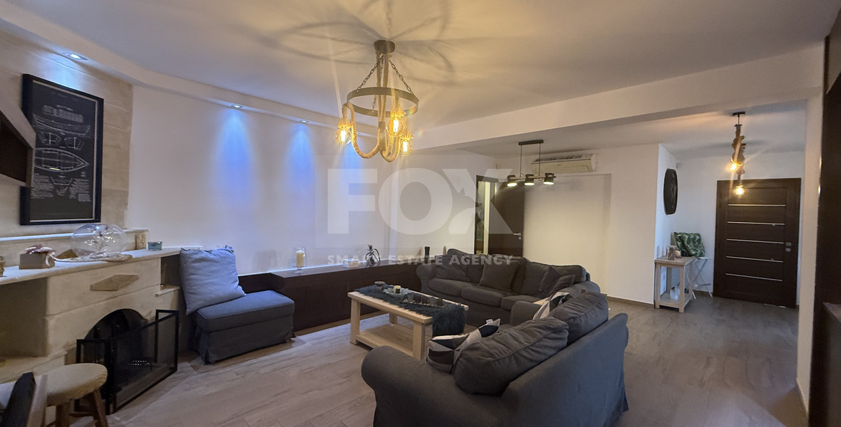 FOR RENT FURNISHED THREE BEDROOM GROUND FLOOR APARTMENT IN THE SOUGHT AFTER LOCATION OF MESA GEITONIA/PANTHEA