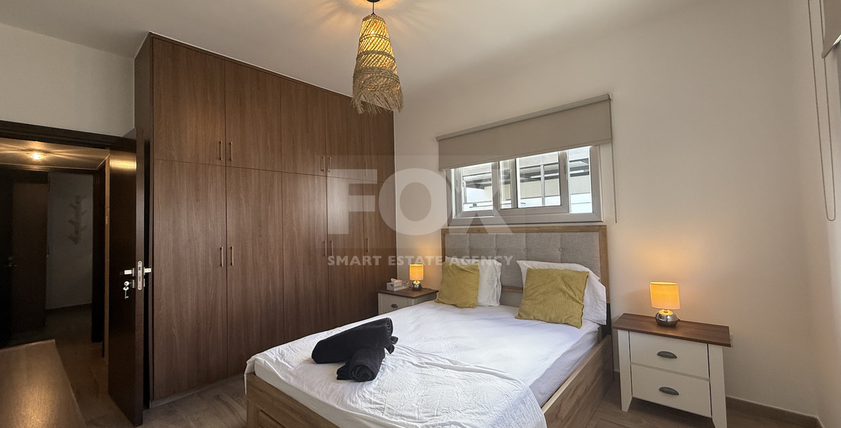 FOR RENT FURNISHED THREE BEDROOM GROUND FLOOR APARTMENT IN THE SOUGHT AFTER LOCATION OF MESA GEITONIA/PANTHEA