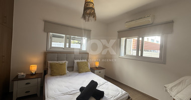 FOR RENT FURNISHED THREE BEDROOM GROUND FLOOR APARTMENT IN THE SOUGHT AFTER LOCATION OF MESA GEITONIA/PANTHEA