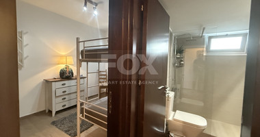 FOR RENT FURNISHED THREE BEDROOM GROUND FLOOR APARTMENT IN THE SOUGHT AFTER LOCATION OF MESA GEITONIA/PANTHEA