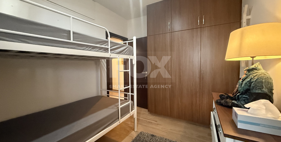 FOR RENT FURNISHED THREE BEDROOM GROUND FLOOR APARTMENT IN THE SOUGHT AFTER LOCATION OF MESA GEITONIA/PANTHEA