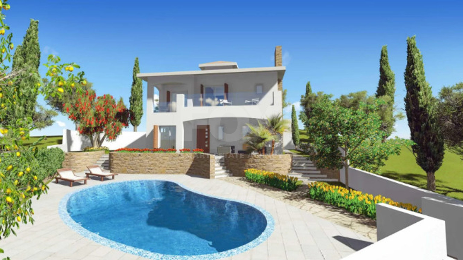 Luxury four bedroom Villa for Sale in Tala with Private Pool, Panoramic Views & Landscaped Gardens