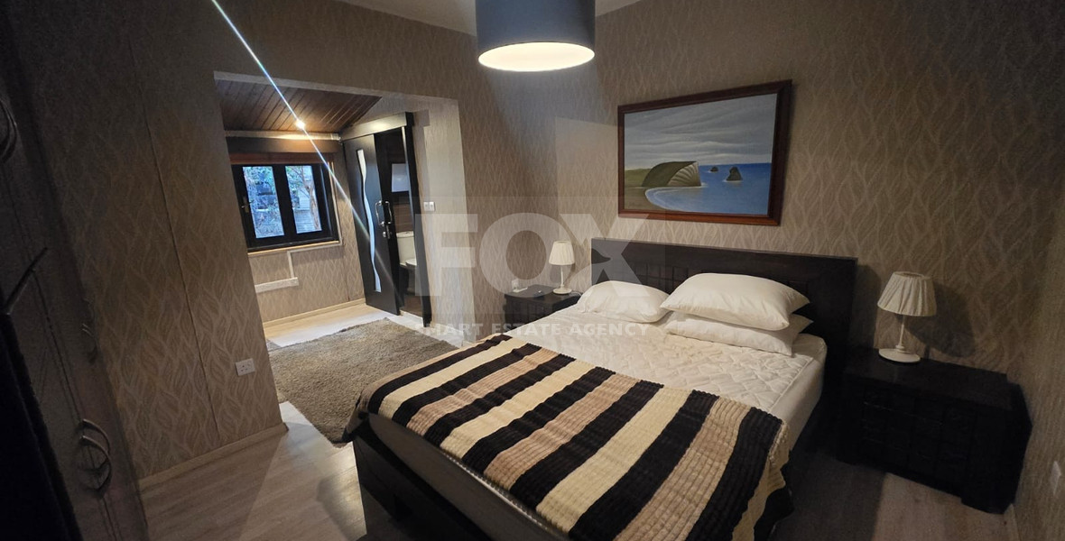 Renovated Two-Bedroom Townhouse with Garden for Rent in Parekklisia Tourist Area – Pool, Tennis, Furnished