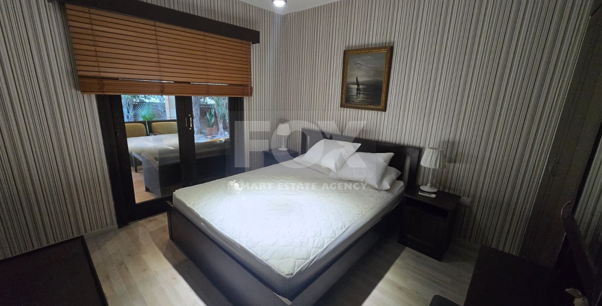 Renovated Two-Bedroom Townhouse with Garden for Rent in Parekklisia Tourist Area – Pool, Tennis, Furnished