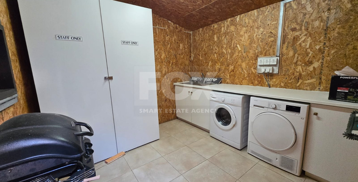 Renovated Two-Bedroom Townhouse with Garden for Rent in Parekklisia Tourist Area – Pool, Tennis, Furnished